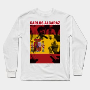 Alcaraz Engraved Spain Flag Long Sleeve T-Shirt